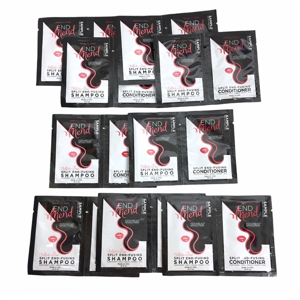 PERFECTLY POSH End Mend Split End Fusing Shampoo Conditioner Sample Packs